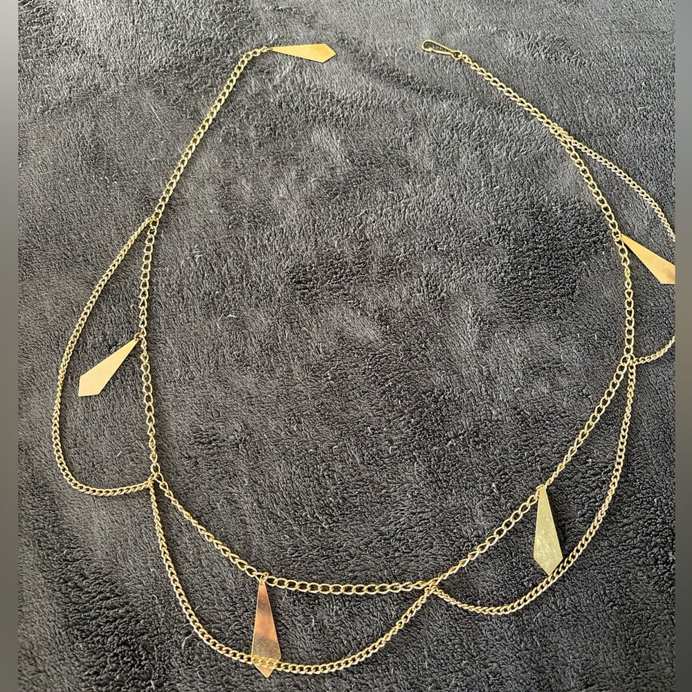 Vintage gold-tone belly chain.